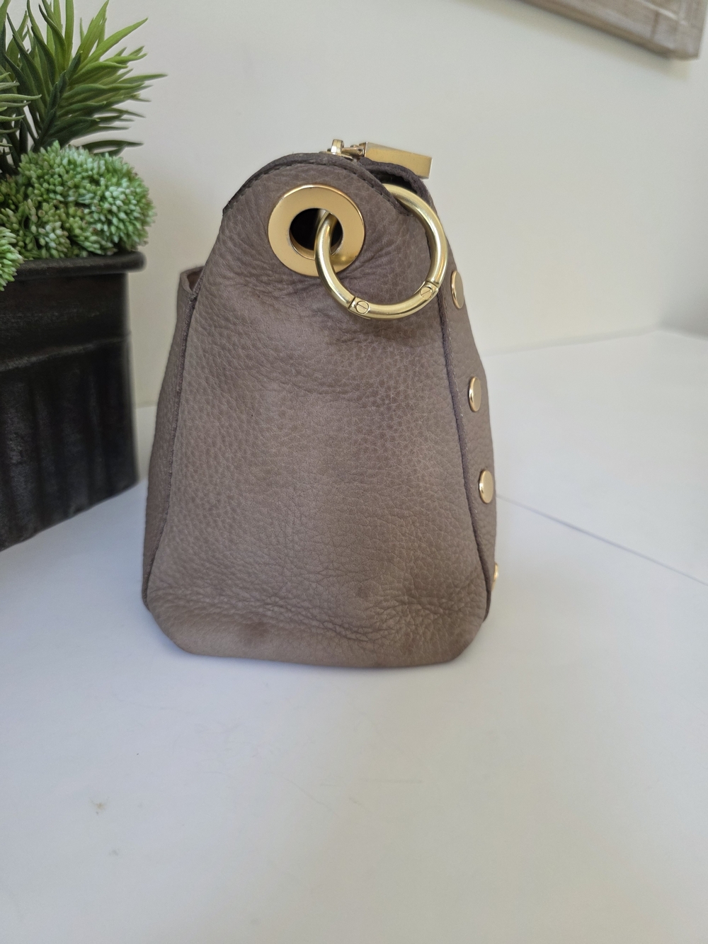 Hammitt Daniel Small Crossbody Vintage 2021 Collection Taupe Greige Leather - Picture 5 of 16